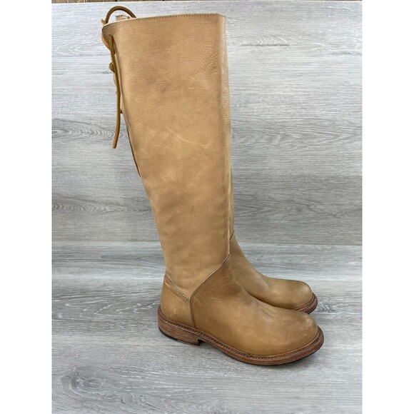Bed Stu Manchester Cobbler Women's 6.5 Brown Leather Tall Knee High Riding Boot